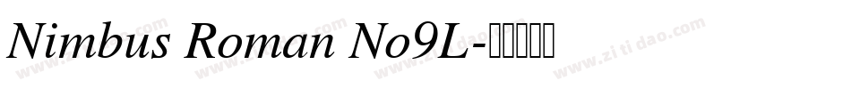 Nimbus Roman No9L字体转换
